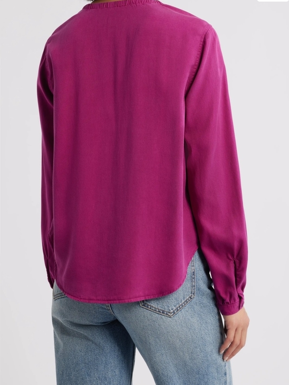 cloth & stone Magenta Gathered Button-Up ShirtCloth & Stone - Picture 2 of 13
